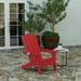 Merrick Lane Adirondack Chair with Cup Holder Weather Resistant HDPE Adirondack Chair in Red