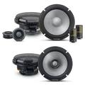 Pair Alpine R2-S65 6.5 2-Way+R2-S65C High-Resolution Component Car Speakers