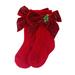 Rovga Little Boys Girls Socks Children Socks Christmas Cartoon Glittering Bow Knitting Socks