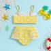 dmqupv Size 12 Girl Bathing Suit Summer Toddler Girls Lace Dot Prints Ruffles Two Piece Swimwear Girls Swimsuits Size 12-14 Yellow 3-4 Years
