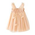 Baby Deals!Toddler Girls Casual Dresses Kids Dresses Clearance Toddler Kids Baby Girls Cute Summer Mesh Elegant Flower Wing Suspenders Dress Skirt