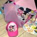 Disney Accessories | Minni Mouse Baseball Cap & Umbrella Disney Adjustable Hat & Kids Umbrella | Color: Pink | Size: Osg