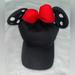 Disney Accessories | Disney Parks Minnie Mouse Baseball Hat Red Bow Ears New | Color: Black | Size: Os