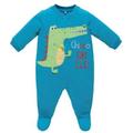 Front Opening Sleepsuit jersey 1 mese blue