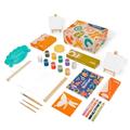 Sculpd Kids Painting Kit, Paint Craft Set for Kids Age 4 to 6, Kids Pottery, Includes 10 Colour Paint Set, Paint Pens, Magnetic Picture Frame, Additional Art Supplies and Guide, Montessori Education