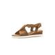 Gabor Women Sandals, Ladies Wedge Sandals,Wedge Sandals,Wedge Heel,Summer Shoe,Comfortable,Flat,Brown (Sattel),38 EU / 5 UK