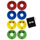 Micro Gainz Standard 1-Inch Center Hole Fractional Weight Plate Sets 8 Piece w/Bag (Choose Color)- Designed for Standard 1-Inch Barbells and Dumbbells, Made in U (Multi-Color)