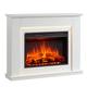 FLAMME Valenza 44" White Electric Fireplace Suite with Surround and 2kW Heater