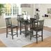 Breakwater Bay Eastep 5 - Piece Counter Height Dining Set Wood in Gray/Brown | Wayfair A3FE1228714F415B8895447C16BA030F