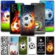 Coque de téléphone Fire Football Soccer Ball coques en silicone pour Samsung Galaxy A72 A52 A42 A32