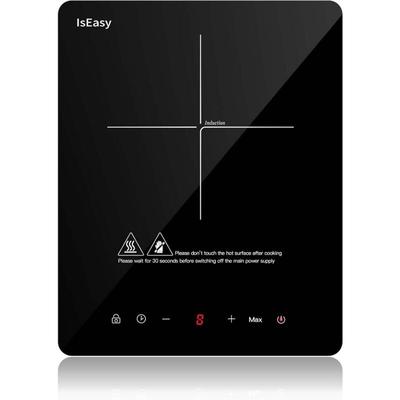 Iseasy - Induktionskochplatte Induktionskochfeld 1 Platte 2100W, 28cm Kochplatte, Tragbares