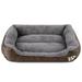 Rectangle Washable Dog Bed Warming Comfortable Square Pet Bed Simple Design Style Durable Dog Crate Bed for Medium Large Dogs