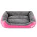 Rectangle Washable Dog Bed Warming Comfortable Square Pet Bed Simple Design Style Durable Dog Crate Bed for Medium Large Dogs