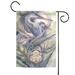 Green and Gray Sunrise Herons Outdoor Garden Flag 18" x 12.5"