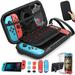 14in1 Starter Kit for Nintendo Switch Portable Carrying Travel Case for Nintendo Switch & Accessories Include Protective Case Screen Protector Thumb Grips Caps & More