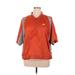 Mizuno Active T-Shirt: Orange Color Block Activewear - Women's Size X-Large