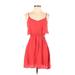 H&M Loves Coachella Casual Dress - A-Line V Neck Sleeveless: Orange Print Dresses - Women's Size 4