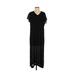 Favlux fashion Casual Dress - Shift V Neck Short sleeves: Black Print Dresses - Women's Size Small