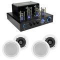 Rockville BluTube Tube Amplifier/Home Receiver+(4) 5.25 White Ceiling Speakers