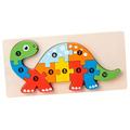 Colorful Wooden Animals Puzzle Wooden Puzzle Animal Toy Learning Educational Toys Animal Wooden Puzzle Puzzles for Boys s Brachiosaurus