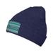 ZICANCN Vintage Southwestern Style Blue Knit Beanie Hat Winter Cap Soft Warm Classic Hats for Men Women Navy Blue