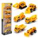 Alloy Truck Mini Pocket Size Construction Models Play Vehicles Toy Trucks for Boys Age 2 3 4 Kids Party Favors Cake Decorations Topper Birthday Gift 6Pcs Set