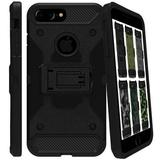 iPhone 6 Plus iPhone 6s Plus 5.5 [ 2014/2015 ] A1522 A1524 A1593 A1634 A1687 A1699 Military Printed Rugged Heavy Duty Case with Kickstand - Black(Without Holster)