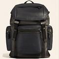 Coach Bags | Coach Black All Black Terrain Trek Perforated Leather Backpack (Coach F57477) | Color: Black | Size: Os
