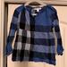 Burberry Shirts & Tops | Blue Burberry Check Long Sleeved Blouse. | Color: Blue | Size: 6g