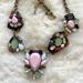 J. Crew Jewelry | J.Crew Statement Crystal Stone Tortoise Shell Pink Green Necklace | Color: Green/Pink | Size: Os