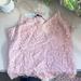 J. Crew Tops | J. Crew Mauve Pink Spaghetti Strapped Racer Back Lace Tank Top. | Color: Pink/Tan | Size: 4p