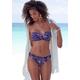 Bügel-Bandeau-Bikini BRUNO BANANI Gr. 40, Cup B, rosa (dunkelrosa, bedruckt) Damen Bikini-Sets Ocean Blue