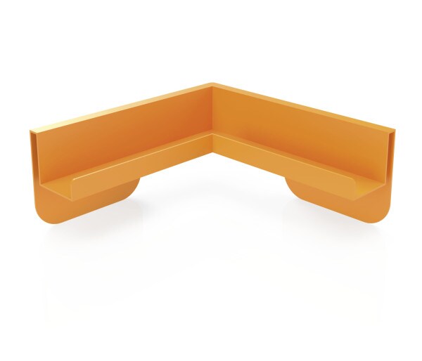 Magnetoplan Eckablage Ablageschale für Weißwandtafel Whiteboard Infinity Wall - 42x42x8,5cm (BxHxT) - Melonengelb Image