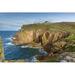 Highland Dunes Lands End Cornwall by Acceleratorhams - Wrapped Canvas Photograph Metal in Blue/Brown/Green | 32 H x 48 W x 1.25 D in | Wayfair