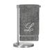 Red Barrel Studio® Monogrammed Bath Towels -Set of 1 -Script Letter Turkish Cotton in Gray/White | 27 W in | Wayfair