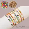 Taidian-Perles de style bohème à deux trous 50 pièces/lot accessoires pour bijoux exécutifs