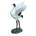 Outdoor Garden Statue Miniature Sculptures Crane Novelty Free Standing Bird Statues Decoy for Tabletop Lawn Home Swimming Pool Decoration 18cm