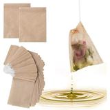 Disposable Tea Bags for Loose Leaf Tea Empty Tea Bags for Loose Tea 100% Natural Wood Pulp Paper Material Unbleached Tea Filter Bags with Drawstring 100pcs(2.75x3.54 inch)