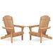 Wood Lounge Patio Chair for Garden Outdoor Wooden Folding Adirondack Chair Set of 2 Solid Cedar Wood Lounge Patio Chair for Garden Lawn Backyard