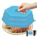 Mamamax Microwave Plate Cover Vented Collapsible Microwave Cover Silicone Dish Plate Lid for Food & Meal Prep / Dishwasher-Safe(Blue)