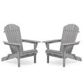 Wood Lounge Patio Chair for Garden Outdoor Wooden Folding Adirondack Chair Set of 2 Solid Cedar Wood Lounge Patio Chair for Garden Lawn Backyard