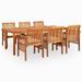 Aibecy 7 Piece Patio Dining Set with Cushions Solid Acacia Wood