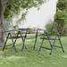 Aibecy Patio Table 23.6 x23.6 x28.3 Expanded Metal Mesh Anthracite