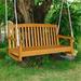 International Caravan Acacia Two Seater Swing with Curved Back Brown Stain