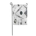 SIDONKU Gray Jewelry Watercolor Silver Necklace Abstract Garden Flag Decorative Flag House Banner 28x40 inch