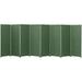 4 ft. Short Woven Fiber Outdoor All Weather Folding Screen - 8 Panel - Green