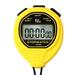 PULIVIA Waterproof Silent Stopwatch Timer with ON/Off Basic Operation Stopwatch Mode Only for Swimming Running Training for Coaches Referees Teachers (Yellow) Water Resistant