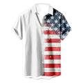 Fanxing Mens American Patriotic Flag Polo Short Sleeve Shirt Men s Button Down Shirts Patriotic Performance Golf American Flag Classic Fit Polo Shirt M L XL XXL XXXL XXXXL