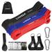 Lixada Lixada 3 Packs Pull Up Assist Bands Set Resistance Loop Bands Powerlifting Workout Exercise Stretch Bands with Door Anchor Foam Handles Hooks and Carry Bag