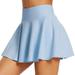 iOPQO Midi Skirt Women s High Waisted Tennis Skirts Pleated Golf Skorts Skirts For Women With Shorts Pocket Tennis Dress Midi Skirt Blue S